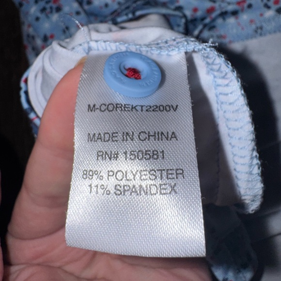 Stylish Blue Floral Polo by Flag & Anthem - Picture 6 of 7